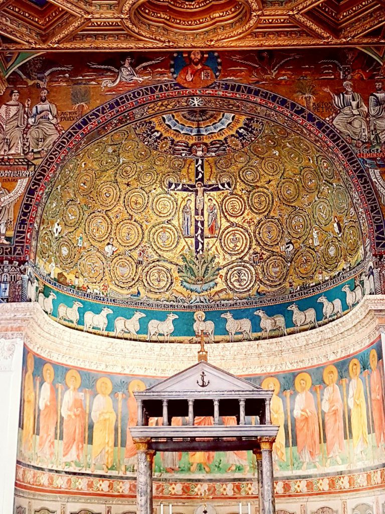 Христиаский Рим. Базилика Святого Климента. Подземный Рим. Мозаика Живой Крест