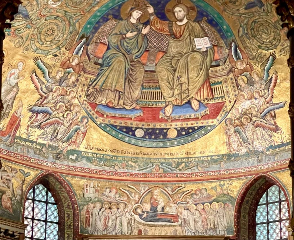 Мозаика апсиды базилики Санта Мария Маджоре. Коронование Богоматери