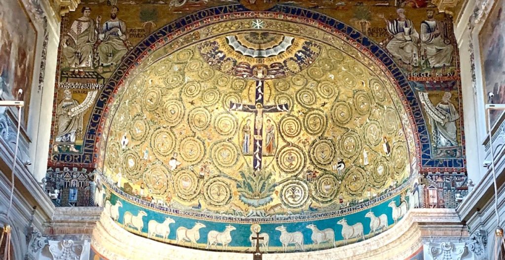 Мозаика конца XII века Древо жизни Базилика Святого Климента в Риме